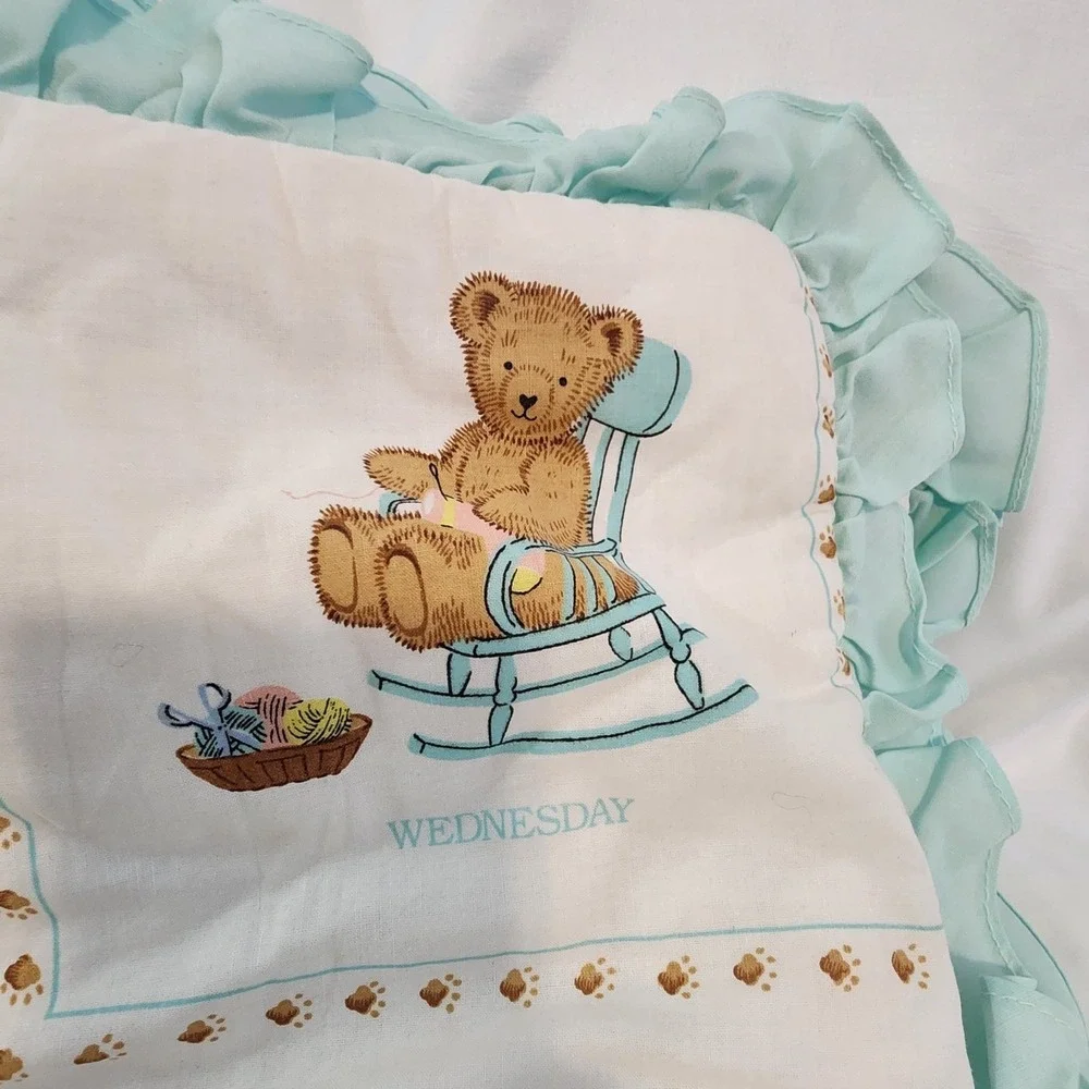 Vtg Baby Cassie's Creation A Bearable Week Quilt Days Of The Week